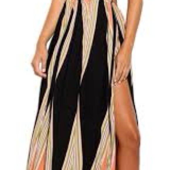 Boho Halter rope cut out maxi dress NWT - Picture 2 of 5